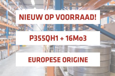 afbeelding P355QH1 + 16Mo3 nu uit voorraad leverbaar!